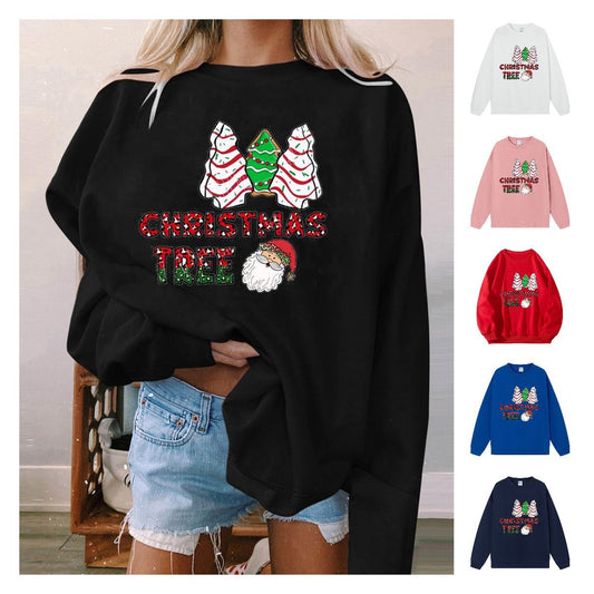 Christmas tree cake Christmas tree print hoodie