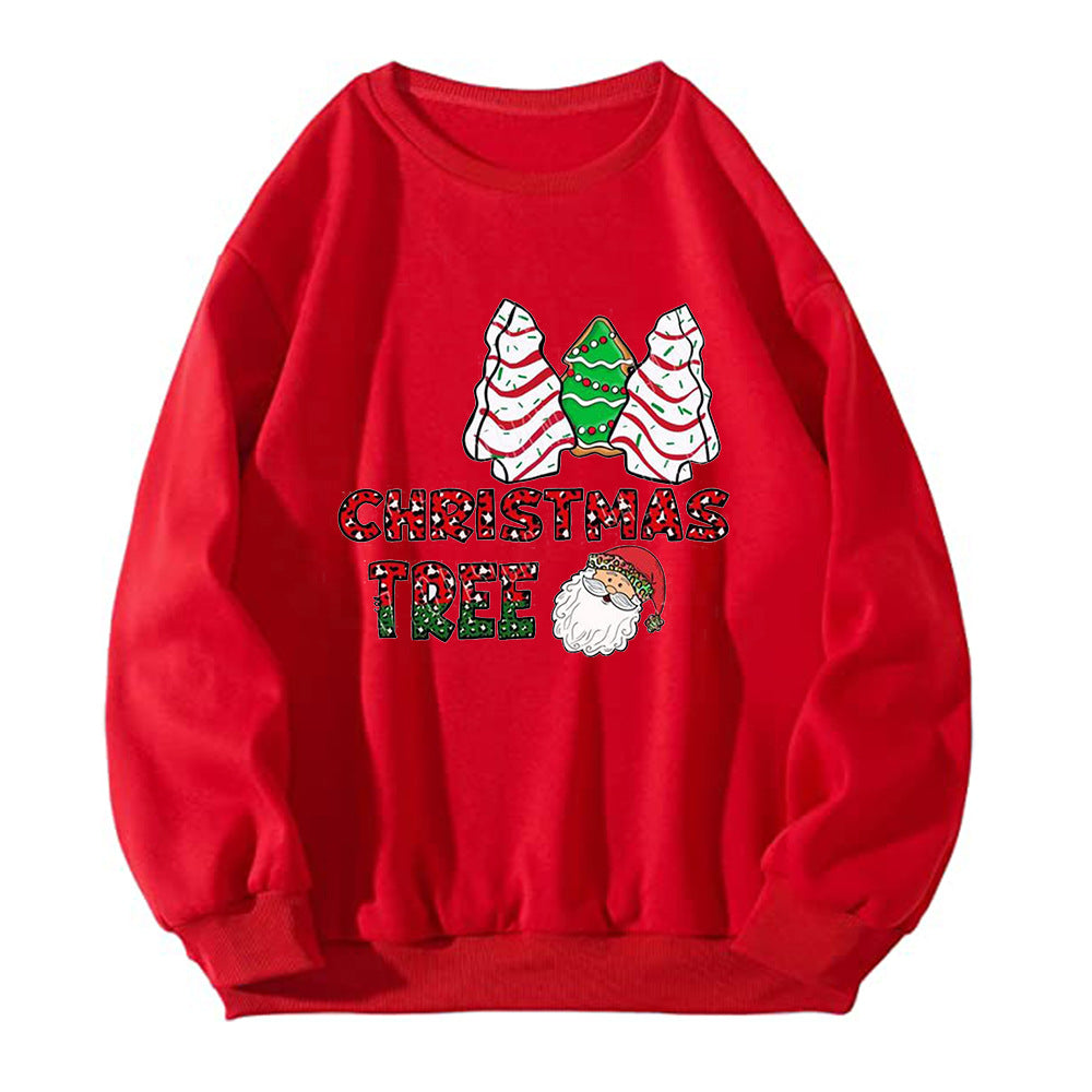 Christmas tree cake Christmas tree print hoodie