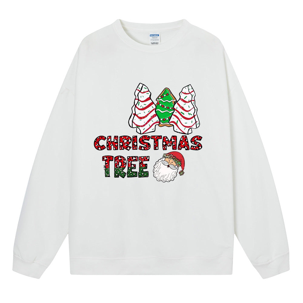 Christmas tree cake Christmas tree print hoodie