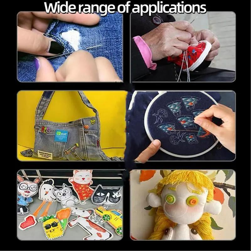 34PCS Big Eye Hand Sewing Needles – Long Thin Steel Needles with Large Eye for Easy Threading, Perfect for Quilting, Embroidery & DIY Crafts