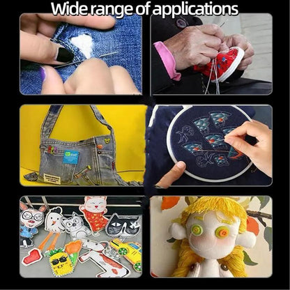 34PCS Big Eye Hand Sewing Needles – Long Thin Steel Needles with Large Eye for Easy Threading, Perfect for Quilting, Embroidery & DIY Crafts